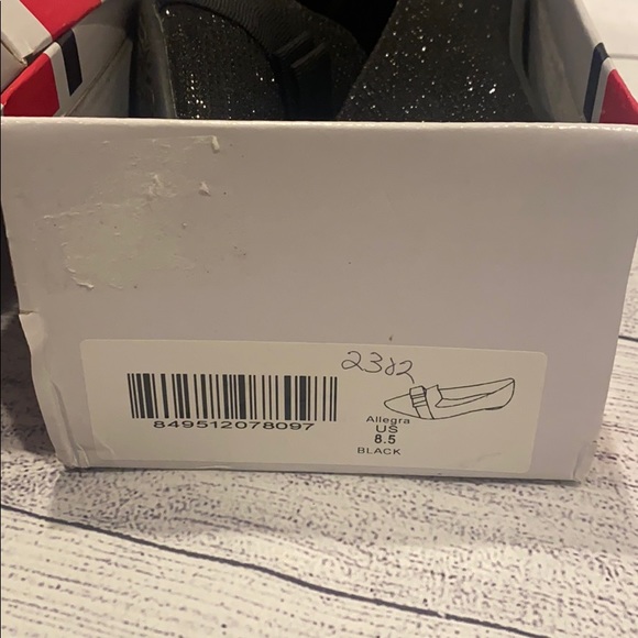 G.C. Shoes Allegra black sparkle bow flats - Picture 6 of 7